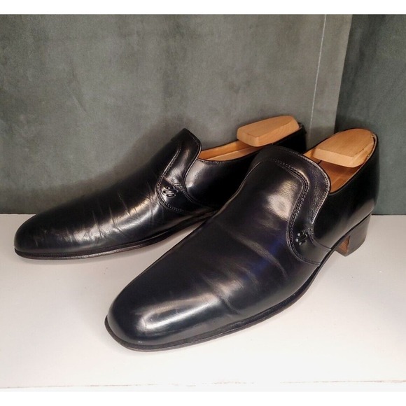 Johnston & Murphy USA Made Aristocraft Black Slip On Dress Shoes US 12 AA - Picture 13 of 13